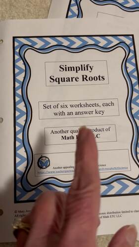 Simplify Square Roots