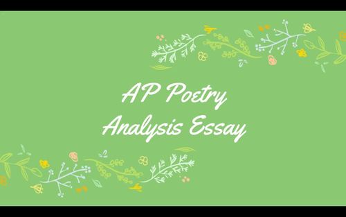 Preview of AP Poetry Analysis Essay Guide