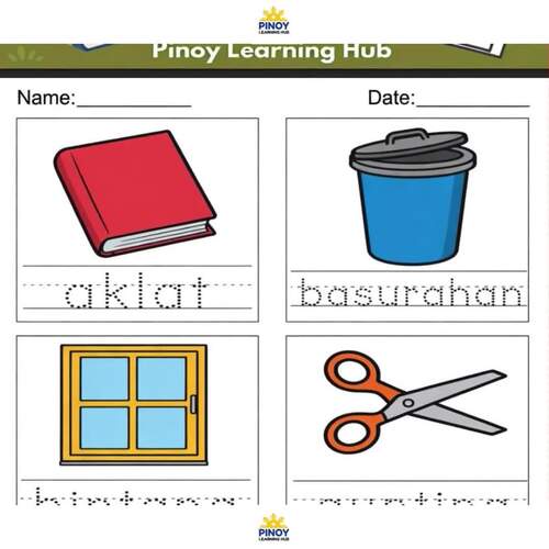 Ang Paaralan Worksheets | Tagalog Tracing PDF | Preschool by Pinoy ...