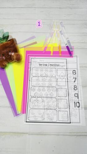 Spring Number and Letter Tracing - Preschool Math and Literacy Worksheets