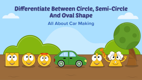 Preview of Circle, Semi-circle and Oval : Math Story Video 18 for Kids Aged 6 to 8