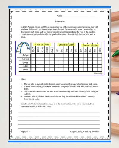 Logic Puzzles for High School in Print or Digital Format Playground ...
