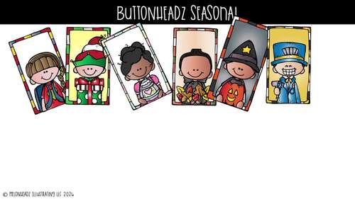 Buttonheadz clip art, seasonal, holiday, tag COMBO PACK by Melonheadz ...