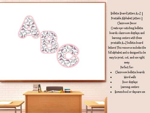 Hello Kitty Bulletin Board Letters-Digital File by Simply Sorted Classroom