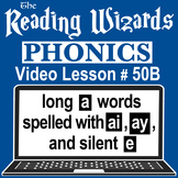 Phonics Video/Easel Lesson - Long A Words with AI & AY  - 