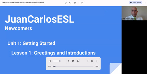 Preview of JuanCarlosESL Newcomers Lesson 1 Video: Greetings and Introductions