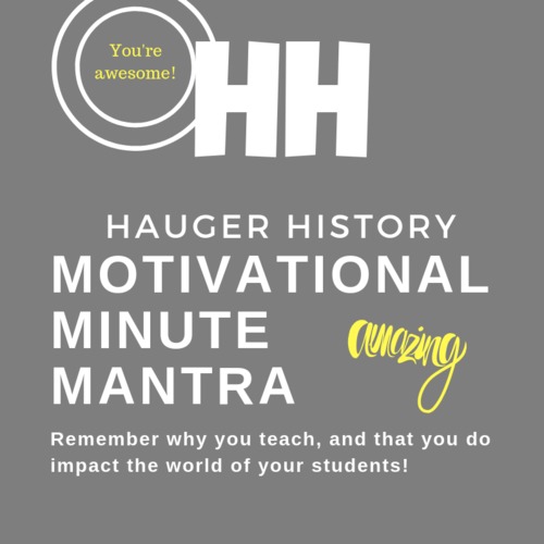 Preview of Mantra for Motivating Teachers Motivational Minute to Remember Why You teach
