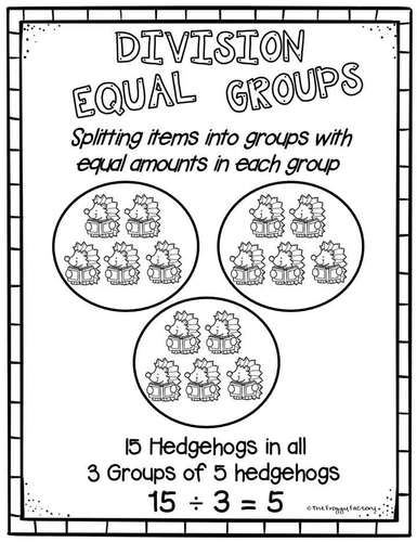 division equal groups division worksheets by the froggy factory tpt