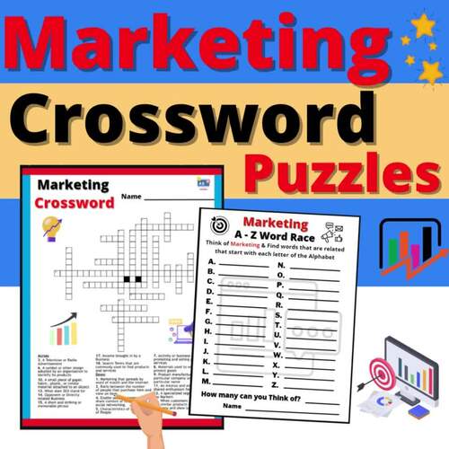 Marketing Crossword Puzzles Trivia Vocabulary Activity No Prep Morning