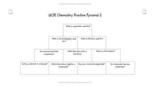 20 GCSE Foundation Chemistry Practice Pyramid Worksheets PDF | TPT