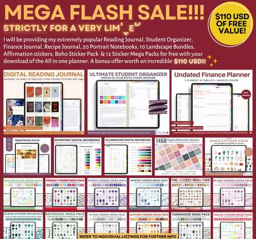 Premium Digital Planner 2024 2025 Undated ipad goodnotes notability ...
