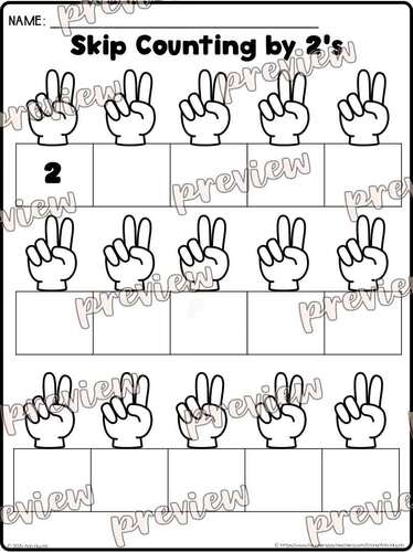 Skip Counting by 2, 5, and 10 - Activity Worksheets by Anh Huynh