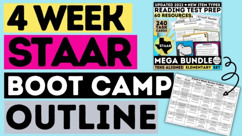 Preview of How to Plan STAAR Boot Camp with the Elementary Reading Mega Bundle