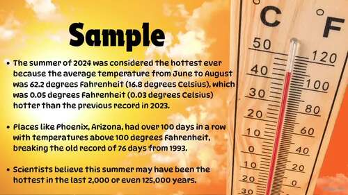 Climate Change Slides and Worksheet (Higher-Order Thinking)