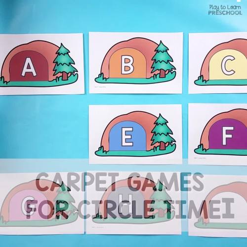 Carpet Games for Preschool Skills Alphabet & Numbers Group Activity