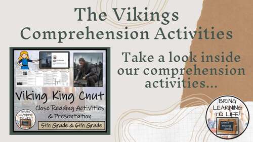 Viking King Cnut Close Reading Comprehension Activities | 5th Grade ...