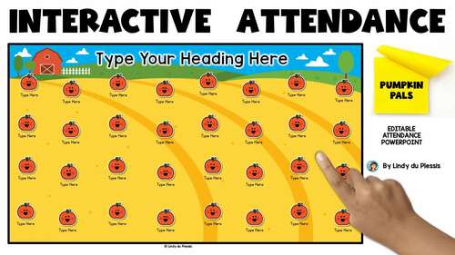 Pumpkins Interactive Attendance PowerPoint | Fall Classroom Management ...