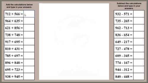 Mystery Digital Pixel Art NO PREP - Panda 3-digit Addition and Subtraction