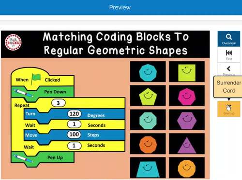 Coding Blocks Geometry Matching Activity Digital Boom Cards™ Math MTH1W