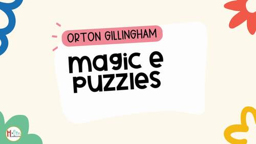 Long Vowel Silent E Puzzles│Magic E│Orton Gillingham│Bossy E Activities│SOR