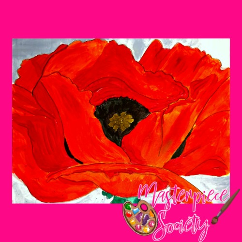 Red Poppy In Acrylics Georgia O Keeffe By Masterpiece Society Tpt