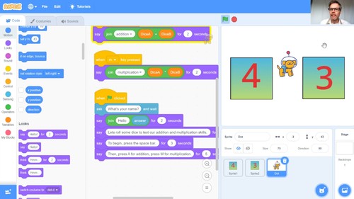 Learn to Code: Lesson 13 Dice Simulator by Students Learn To Code