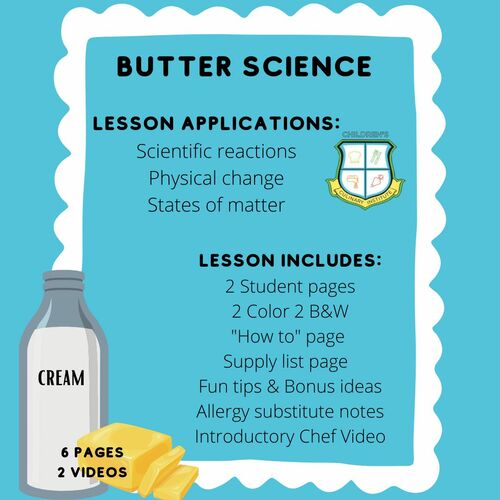 Preview of Science of Butter - molecules & changing state of matter- lab with PDF Downloads