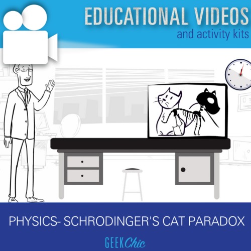 Preview of Physics Paradox Brain Breaks Schrodinger's Cat VIDEO & ACTIVITIES KIT!