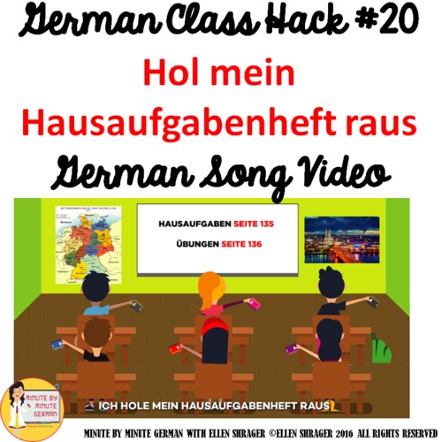 Preview of 20_German Class Transition Video "Take out Assignment Book!" for CI TPRS 90% TL