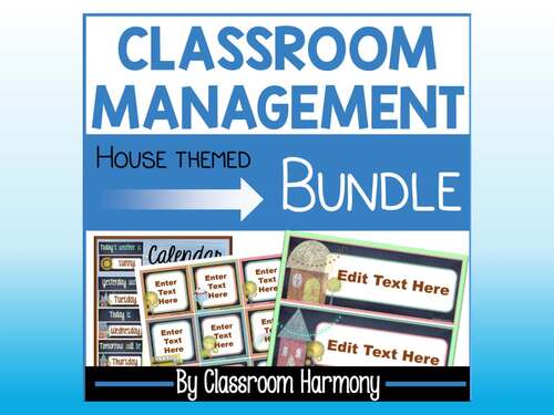Classroom Management Behavior BUNDLE | House-Themed Positive Behavior Plan
