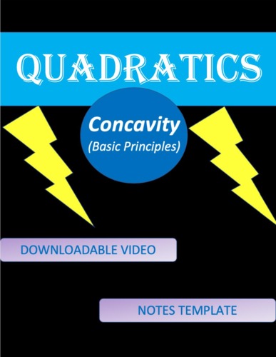 Preview of Concave Up vs Concave Down [Basic Idea Only] (Distance Learning)