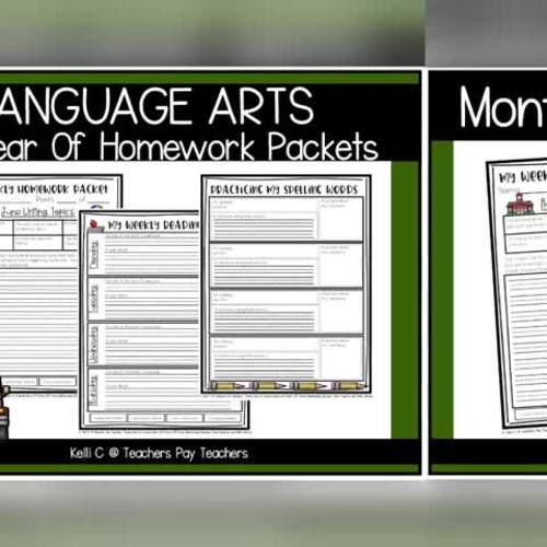 Weekly homework chart image