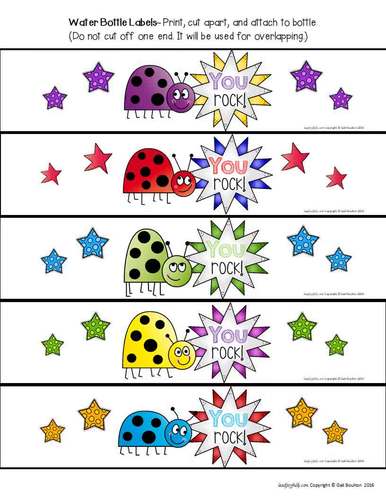 EDITABLE Water Bottle Labels (Ladybug Theme) by Lead Joyfully - Gail Boulton