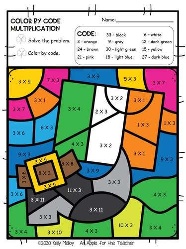 St Patrick's Day Multiplication Color By Number St. Patrick's Day ...