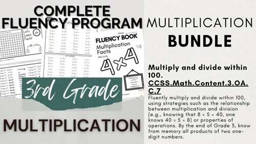 Multiplication Facts Fluency Complete Set Workbook & Tests for Learning Facts