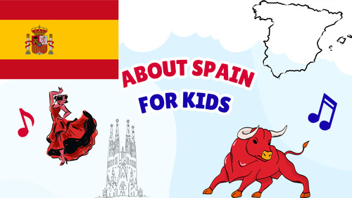 Preview of Spain for Kids | 1 Minute 40 Sec Educational Video with Real Footage + MP3 Voice