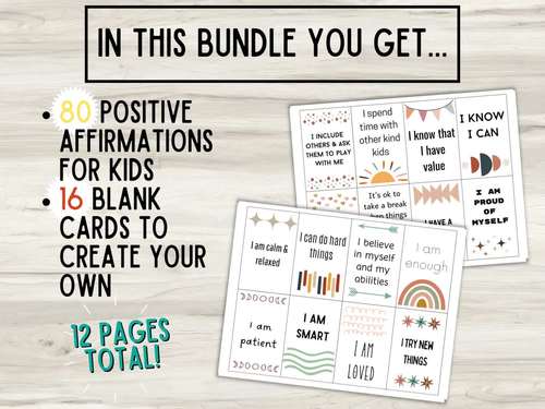 Positive Affirmations for Kids | Lunchbox Notes Printable | Motivation ...