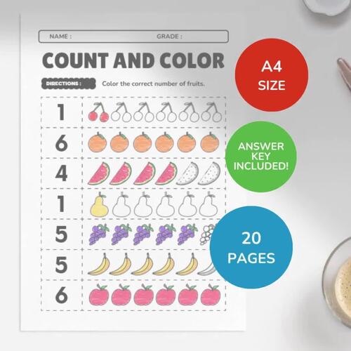 Count and Color Worksheets V1