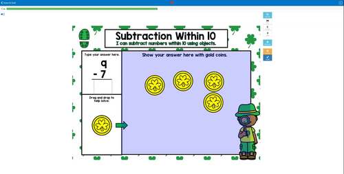 Subtraction Within 10 St Patricks Day Math Activities Boom Cards