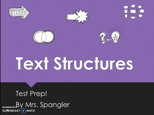Preview of Text Structures Lesson with Video and Notes