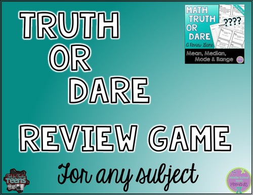 Preview of Playing Truth or Dare Review Game - in any subject!