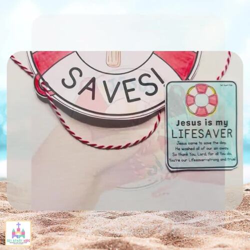 Jesus Saves Pool Float Craft for Kids | Summer VBS Bible Activity