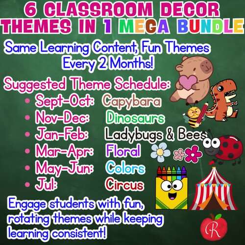 Classroom Decor Mega Bundle | Posters, Flashcards, Rules &More|6 ...