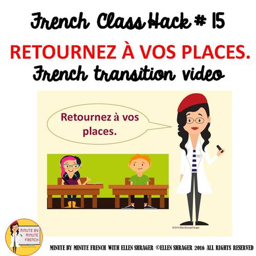 Preview of French Class Transition Video "Return to Your Seat" for CI TCI TPRS _90%  TL