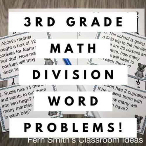 Divide By 2 Word Problems, Task Cards & Assessments | TPT