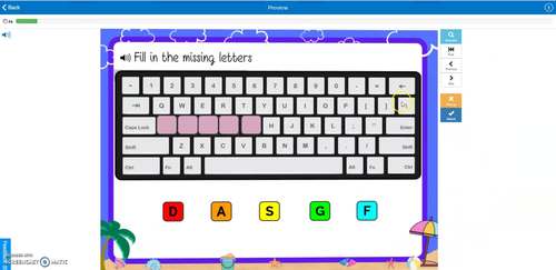 Keyboarding Practice - QWERTY (Boom Task Cards) by Teacher Wondered - dj