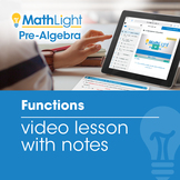 Functions Video Lesson with Student Notes