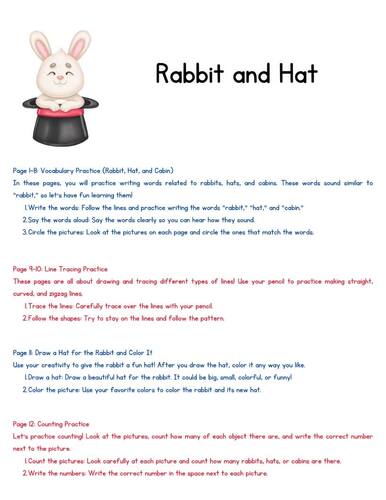 Read Across America Activities | Rabbit & Hat Phonics & Fine Motor (PreK-K)