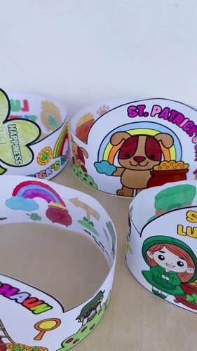 St. Patrick’s Day Crown Craft - Fun Coloring Activity | DIY Hat & Headband