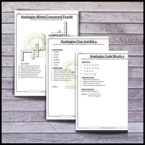 Analogies Puzzles Crosswords Code Breakers Jumbles and More ...